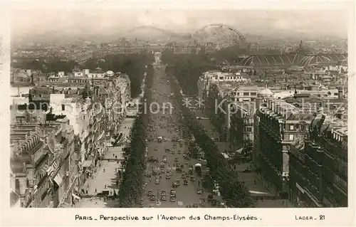 AK / Ansichtskarte Paris Perspective sur l Avenue des Champs Elysees Paris