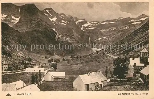 AK / Ansichtskarte Gavarnie_Hautes Pyrenees Panorama du Cirque vu du village Gavarnie Hautes Pyrenees