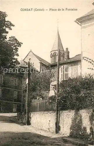 AK / Ansichtskarte Condat_Cantal Place de la Fontaine Condat Cantal