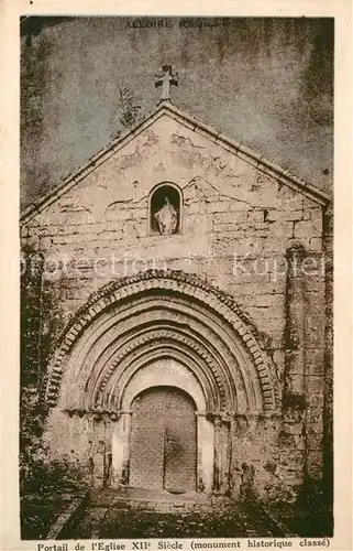 AK / Ansichtskarte Alloue_Alloire Portail de l Eglise 