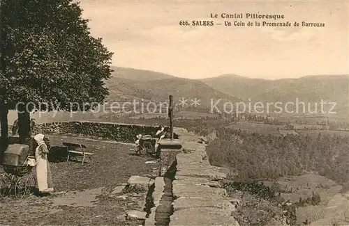 AK / Ansichtskarte Salers Un Coin de la Promenade de Barrouze Salers