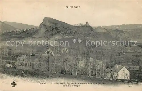 AK / Ansichtskarte Murat_Cantal Eglise Romane de Bradons Vue du Village Murat Cantal