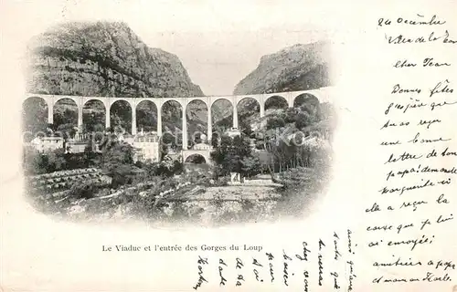 AK / Ansichtskarte Le_Bar sur Loup Viaduc et l entree des Gorges du Loup Le_Bar sur Loup