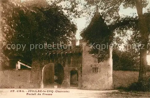 AK / Ansichtskarte Juillac le Coq Portail du Fresne Juillac le Coq