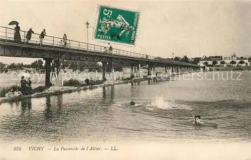 AK / Ansichtskarte Vichy_Allier La Passerelle de l Allier Vichy Allier