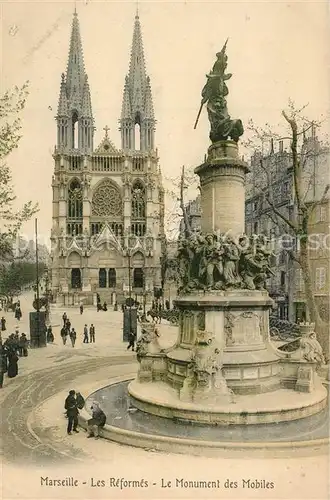 AK / Ansichtskarte Marseille_Bouches du Rhone Les Reformes Le Monument des Mobiles Marseille