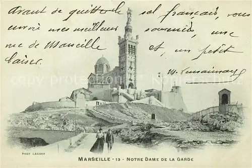 AK / Ansichtskarte Marseille_Bouches du Rhone Notre Dame de la Garde Marseille