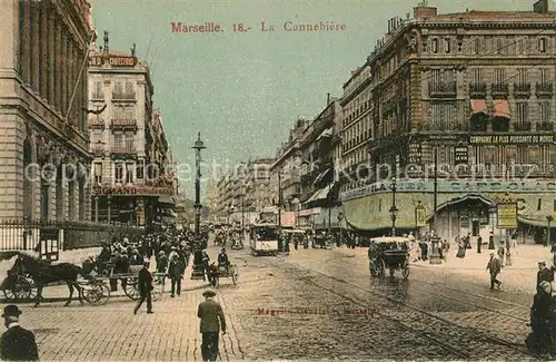 AK / Ansichtskarte Marseille_Bouches du Rhone La Cannebiere Marseille