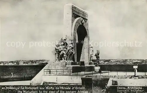 AK / Ansichtskarte Marseille_Bouches du Rhone Le Monument aux Morts de lArmee d Orient Marseille