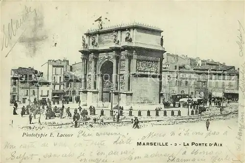 AK / Ansichtskarte Marseille_Bouches du Rhone La Porte d Aix Marseille