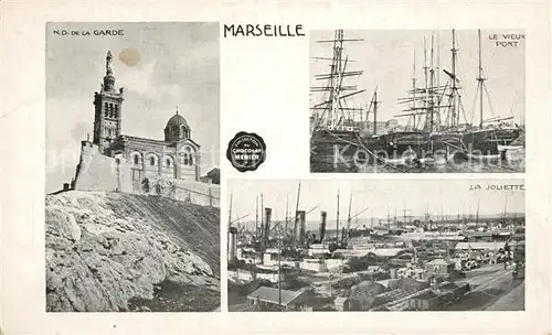 AK / Ansichtskarte Marseille_Bouches du Rhone ND de la Garde Le Vieux Port La Joliette Marseille