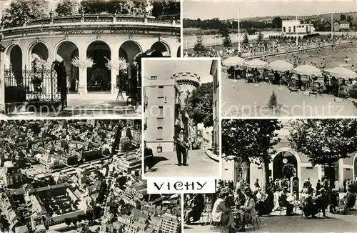 Vichy_Allier Source des Celestins Piscine de Bellerive Tour de lHorloge Vue generale aerienne Source de l Hopital Vichy Allier
