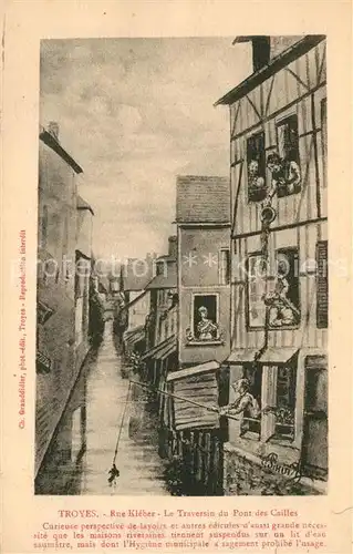 Troyes_Aube Rue Kleber Le Traversin du Pont de Cailles Troyes Aube