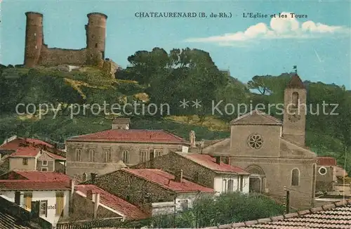 Chateaurenard_Bouches du Rhone Eglise et les Tours Chateaurenard