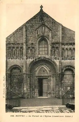 Ruffec_Charente Portail de l Eglise Monument historique Ruffec Charente