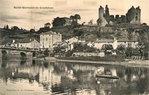 Saint Germain de Confolens Bords de la Vienne Chateau Ruines Saint Germain de Confolens