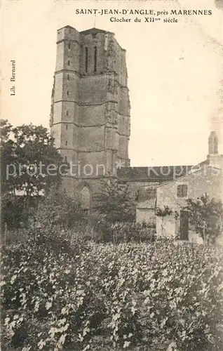 Saint Jean d_Angle Clocher du XIIme siecle Saint Jean d_Angle