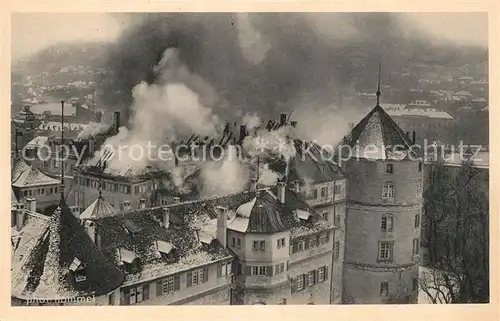 Stuttgart Brand des Stuttgarter alten Schlosses Stuttgart