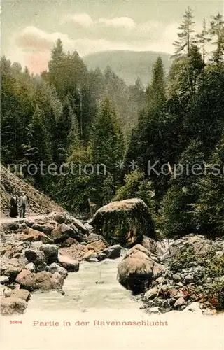 Ravennaschlucht Panorama Wanderer Ravennaschlucht