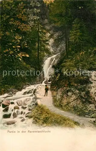 Ravennaschlucht Wanderweg Wanderer Ravennaschlucht