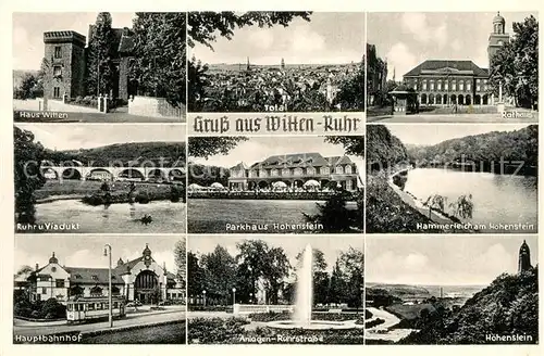 Witten_Ruhr Haus Witten Rathaus Viadukt Hohenstein Hauptbahnhof Witten Ruhr