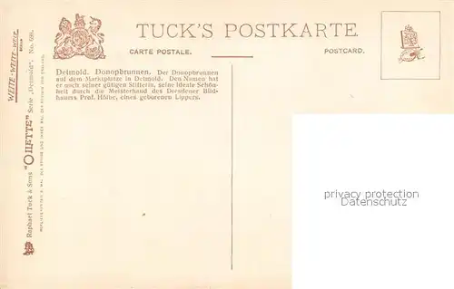 Detmold Donopbrunnen Kuenstlerkarte Detmold