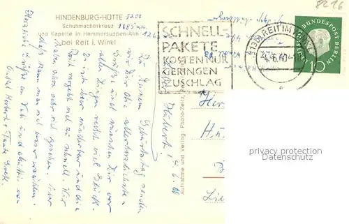 Reit_Winkl Hemmerszppenalm Hindenburg Huette Schumacherkreuz Kapelle Reit_Winkl