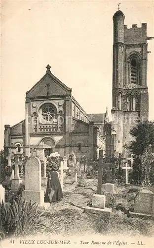 AK / Ansichtskarte Luc sur Mer Tour Romane de Eglise Luc sur Mer