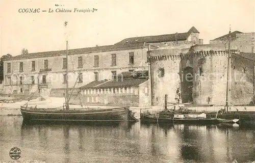 AK / Ansichtskarte Cognac Chateau Francois Ier Bateaux la Charente Cognac