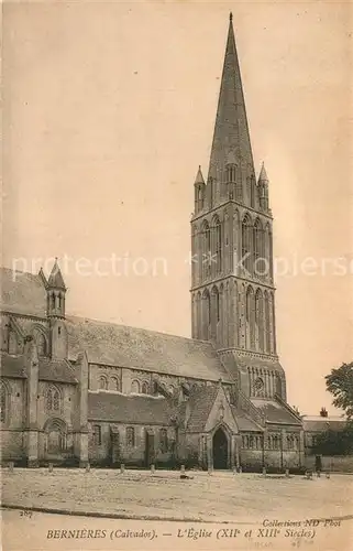 AK / Ansichtskarte Bernieres sur Mer Eglise XIIe et XIIIe siecle Bernieres sur Mer