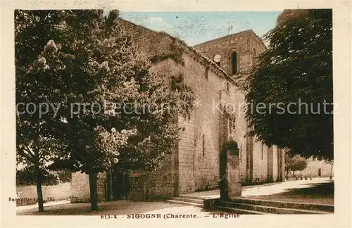 AK / Ansichtskarte Sigogne Eglise Sigogne