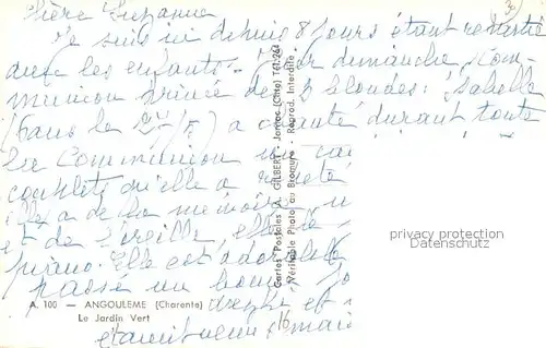 AK / Ansichtskarte Angouleme Jardin vert Angouleme