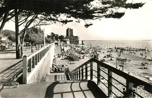 AK / Ansichtskarte Fouras_Charente Maritime La Plage vers la Citadelle Fouras Charente Maritime