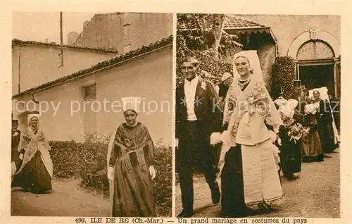 AK / Ansichtskarte Ile_de_Re Un grand mariage en costumes du pays Ile_de_Re