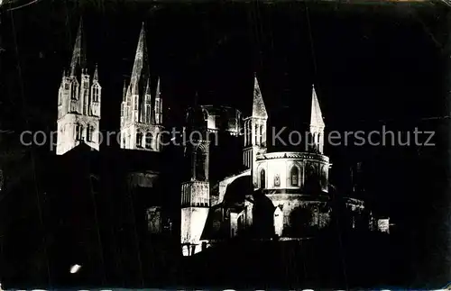 AK / Ansichtskarte Caen Eglise Saint Etienne Abbaye aux Hommes XIIe siecle illuminee Caen