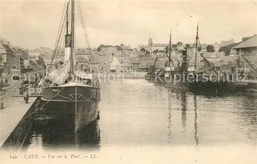 AK / Ansichtskarte Caen Vue sur le Port Bateaux Caen