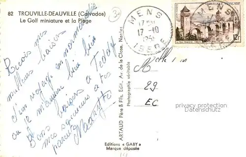 AK / Ansichtskarte Trouville Deauville Golf miniature et la Plage Trouville Deauville