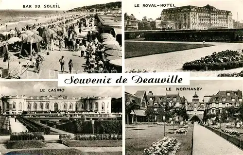 AK / Ansichtskarte Deauville La Plage Bar du Soleil Royal Hotel le Normandy et le Casino Deauville