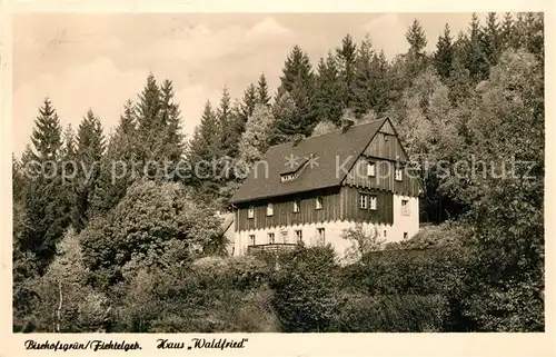 AK / Ansichtskarte Bischofsgruen Haus Waldfriedhof Pension Kuesperit Bischofsgruen