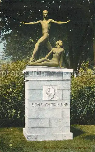 AK / Ansichtskarte Frankfurt_Main Dichter Heine Denkmal Frankfurt Main