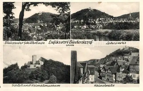 AK / Ansichtskarte Biedenkopf Lahnpartie Schloss Heimatmuseum Hainstrasse Panorama Biedenkopf