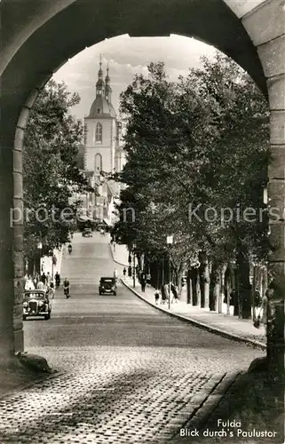 AK / Ansichtskarte Fulda Blick durch das Paulustor Fulda