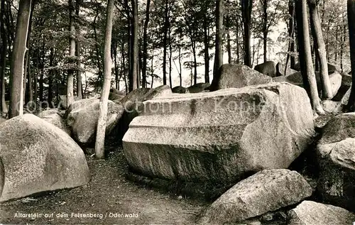 AK / Ansichtskarte Reichenbach_Lautertal_Odenwald Altarstein auf dem Felsenberg Reichenbach_Lautertal