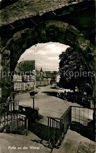 AK / Ansichtskarte Polle_Oberweser Stadtpanorama Polle_Oberweser