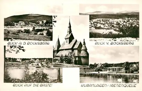 AK / Ansichtskarte Goslar Blick auf Bocksberg Bastei Kuranlagen Irenenquelle Kirche Goslar