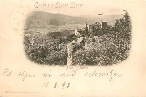 AK / Ansichtskarte Baden Baden Altes Schloss Baden Baden