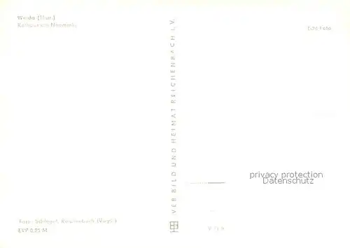 AK / Ansichtskarte Weida_Thueringen Rathaus Neumarkt Weida Thueringen