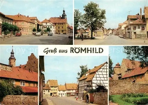 AK / Ansichtskarte Roemhild Karl Marx Platz Heurich Strasse Schloss Gluecksburg  Roemhild