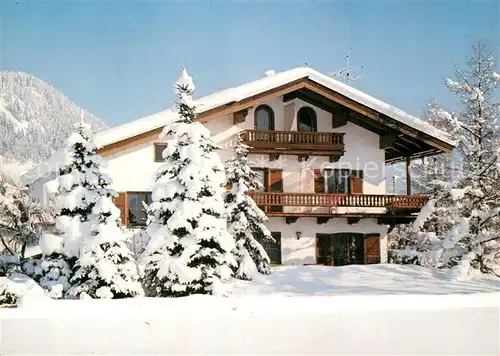 AK / Ansichtskarte Reit_Winkl Pension Haus Flechsig Winter Reit_Winkl