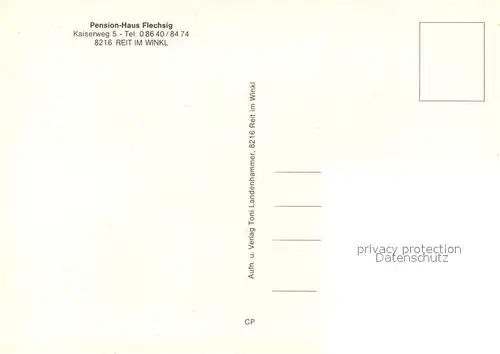 AK / Ansichtskarte Reit_Winkl Pension Haus Flechsig Winter Reit_Winkl